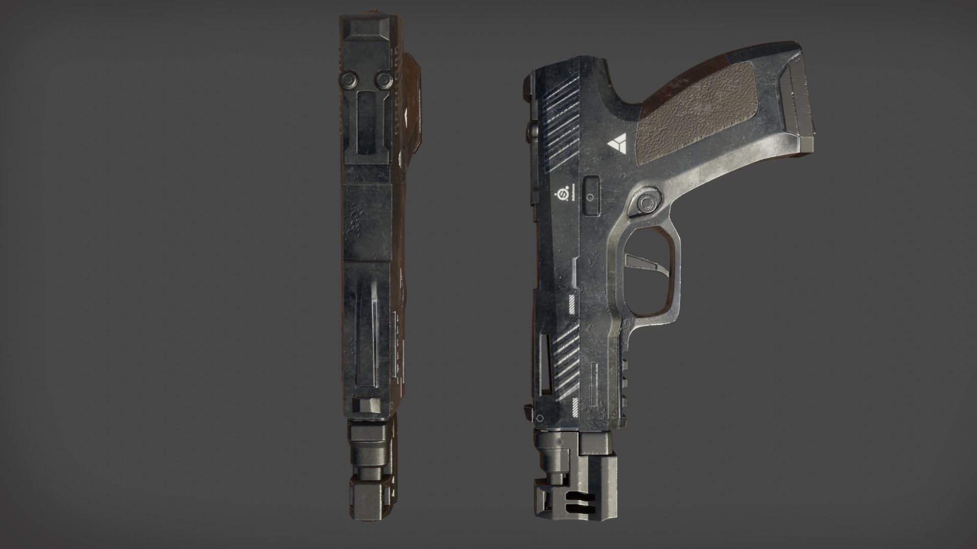 pistol 9mm 3d modeling and rendering 3D model_7