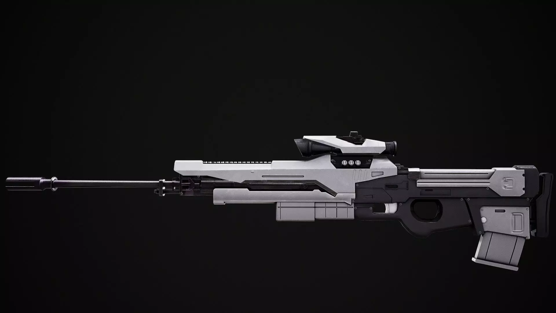 Sniper Sci-FI Free low-poly 3D model