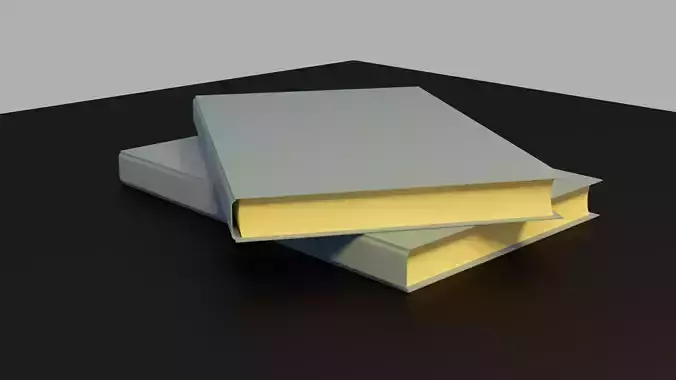 books two on table Free 3D model