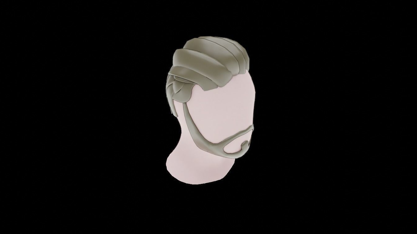 Base Stylized Haircuts 41-45 Low-poly 3D model_2