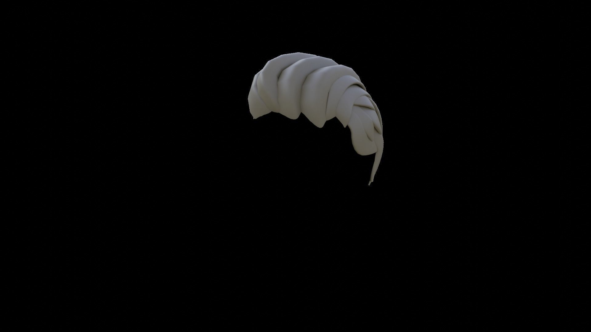Base Stylized Haircuts 41-45 Low-poly 3D model_29