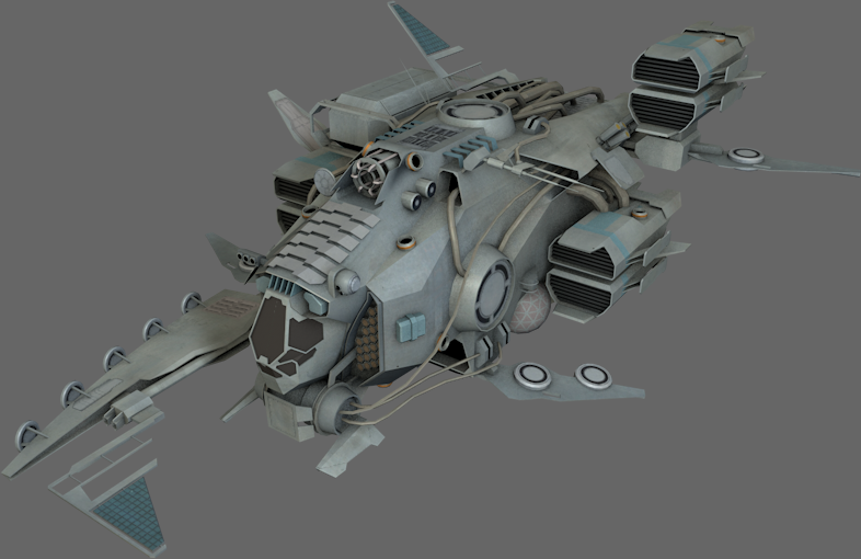 14 Spaceships Collection Low-poly 3D model_1
