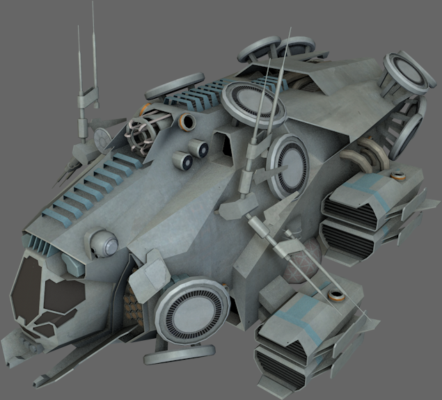 14 Spaceships Collection Low-poly 3D model_11
