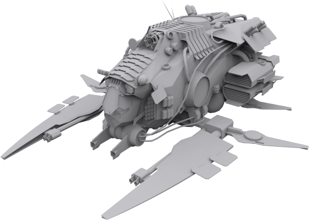 14 Spaceships Collection Low-poly 3D model_15