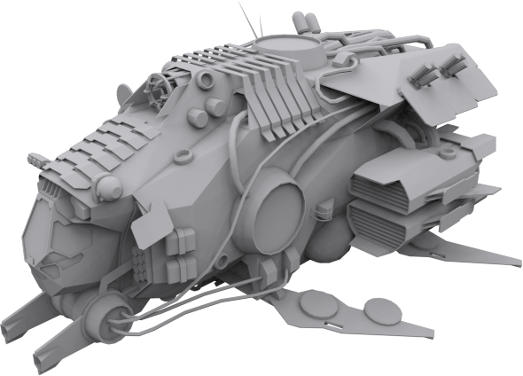 14 Spaceships Collection Low-poly 3D model_19