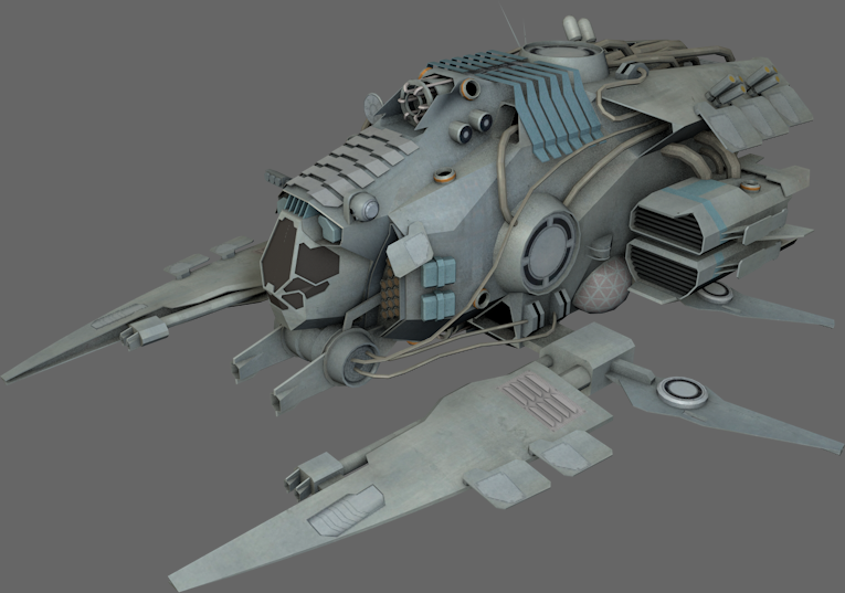 14 Spaceships Collection Low-poly 3D model_13
