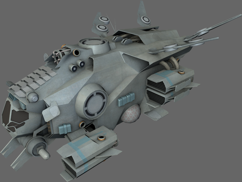14 Spaceships Collection Low-poly 3D model_10