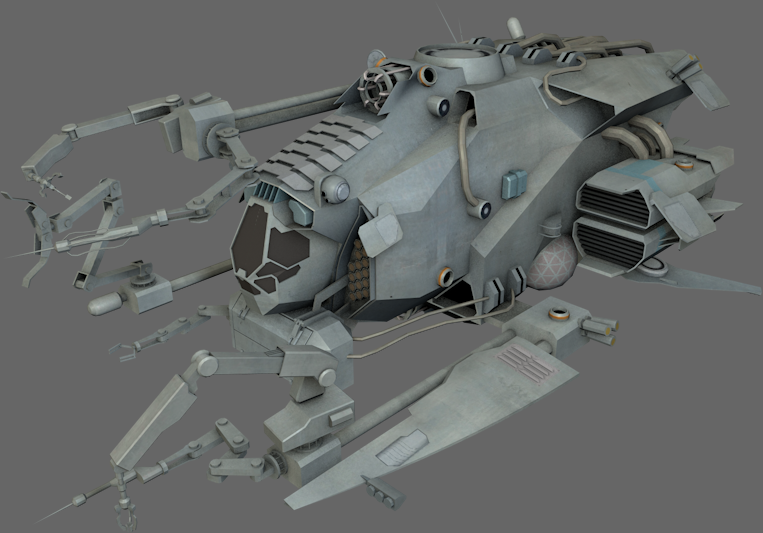 14 Spaceships Collection Low-poly 3D model_3