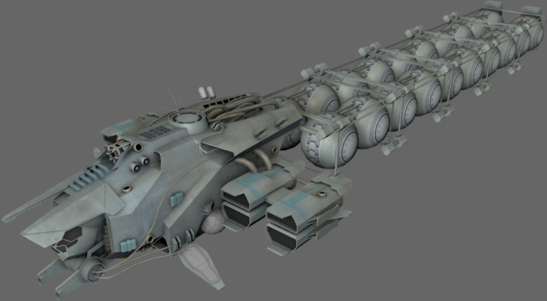 14 Spaceships Collection Low-poly 3D model_9