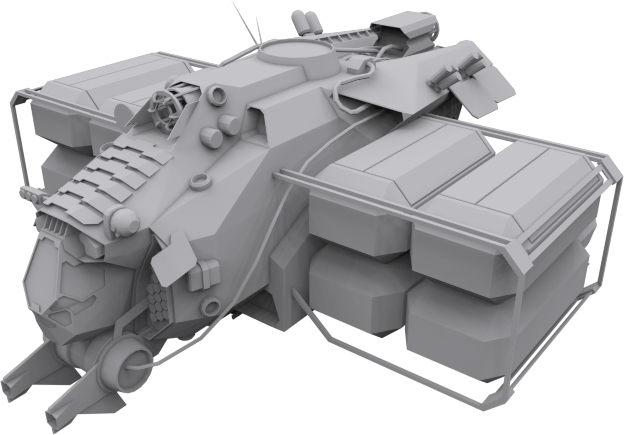 14 Spaceships Collection Low-poly 3D model_16