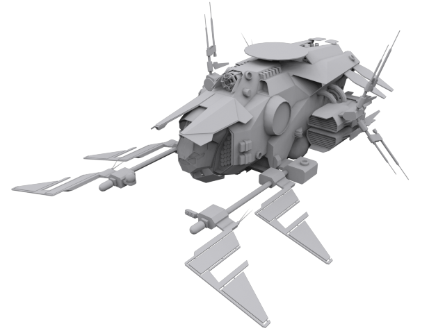 14 Spaceships Collection Low-poly 3D model_17