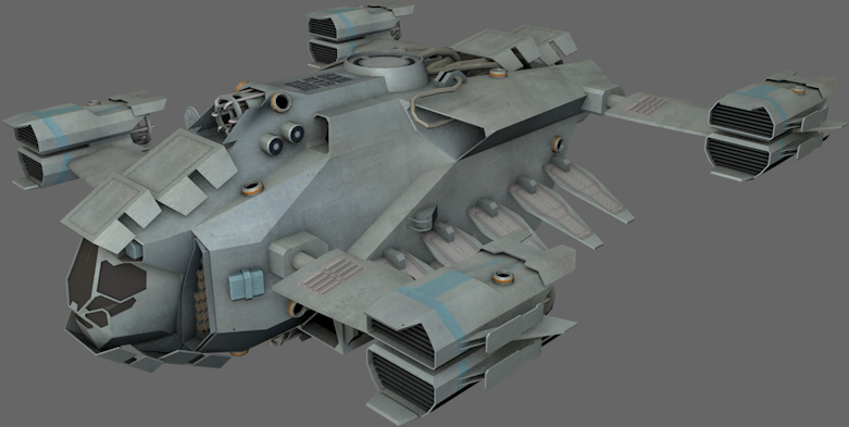 14 Spaceships Collection Low-poly 3D model_6