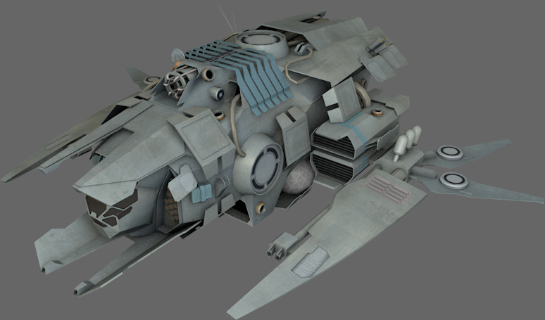 14 Spaceships Collection Low-poly 3D model_12