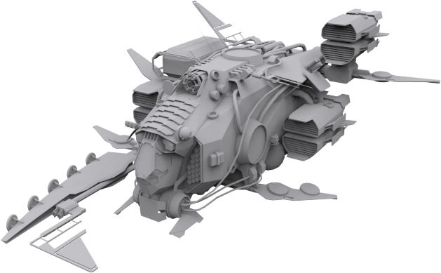 14 Spaceships Collection Low-poly 3D model_25