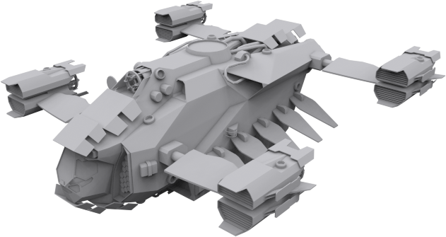 14 Spaceships Collection Low-poly 3D model_18