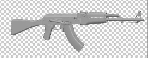 ak 47 OBJ And TGA files for CSGO Low-poly 3D model