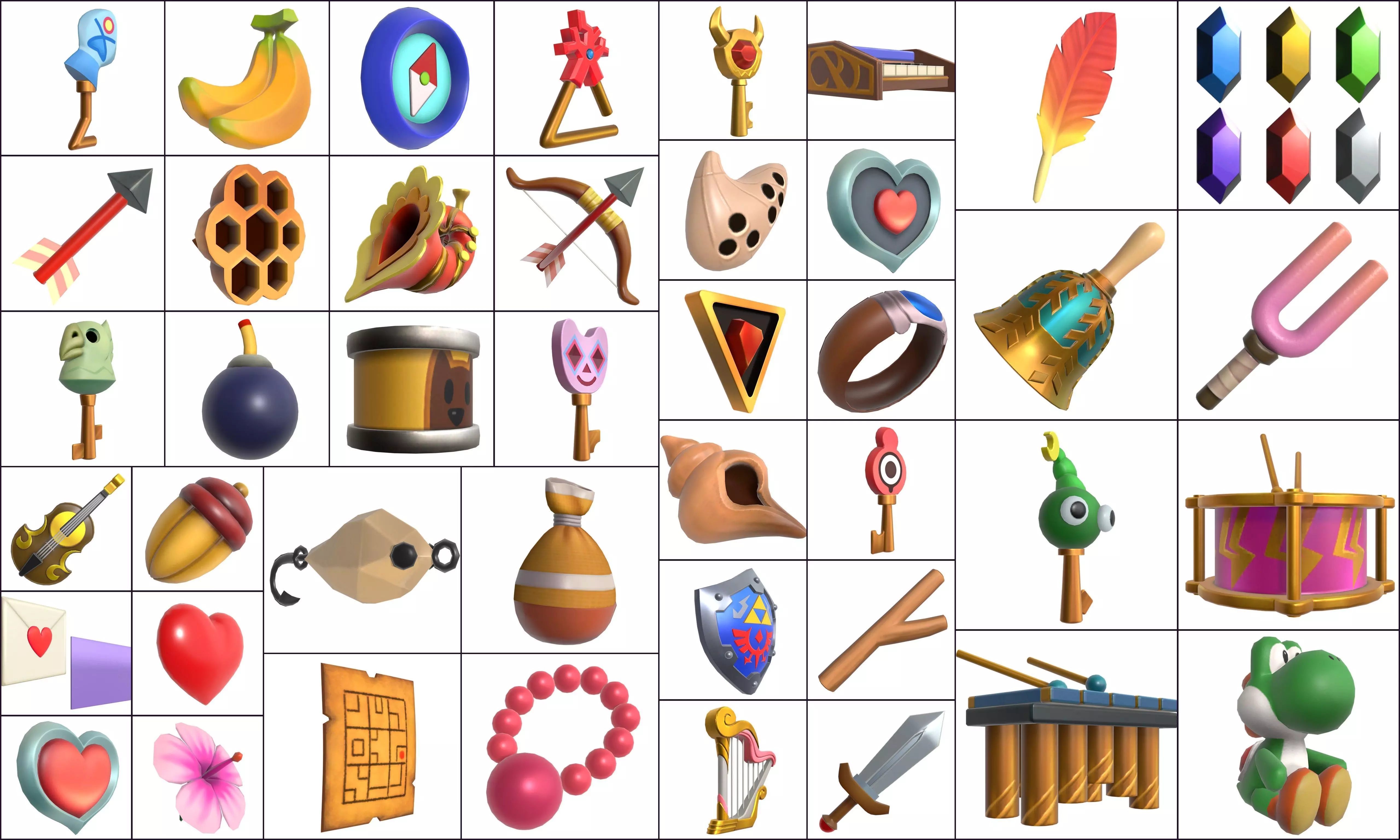 Cartoon - Items Low-poly 3D model_0