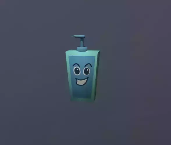 Cartoon Sanitizer Free low-poly 3D model