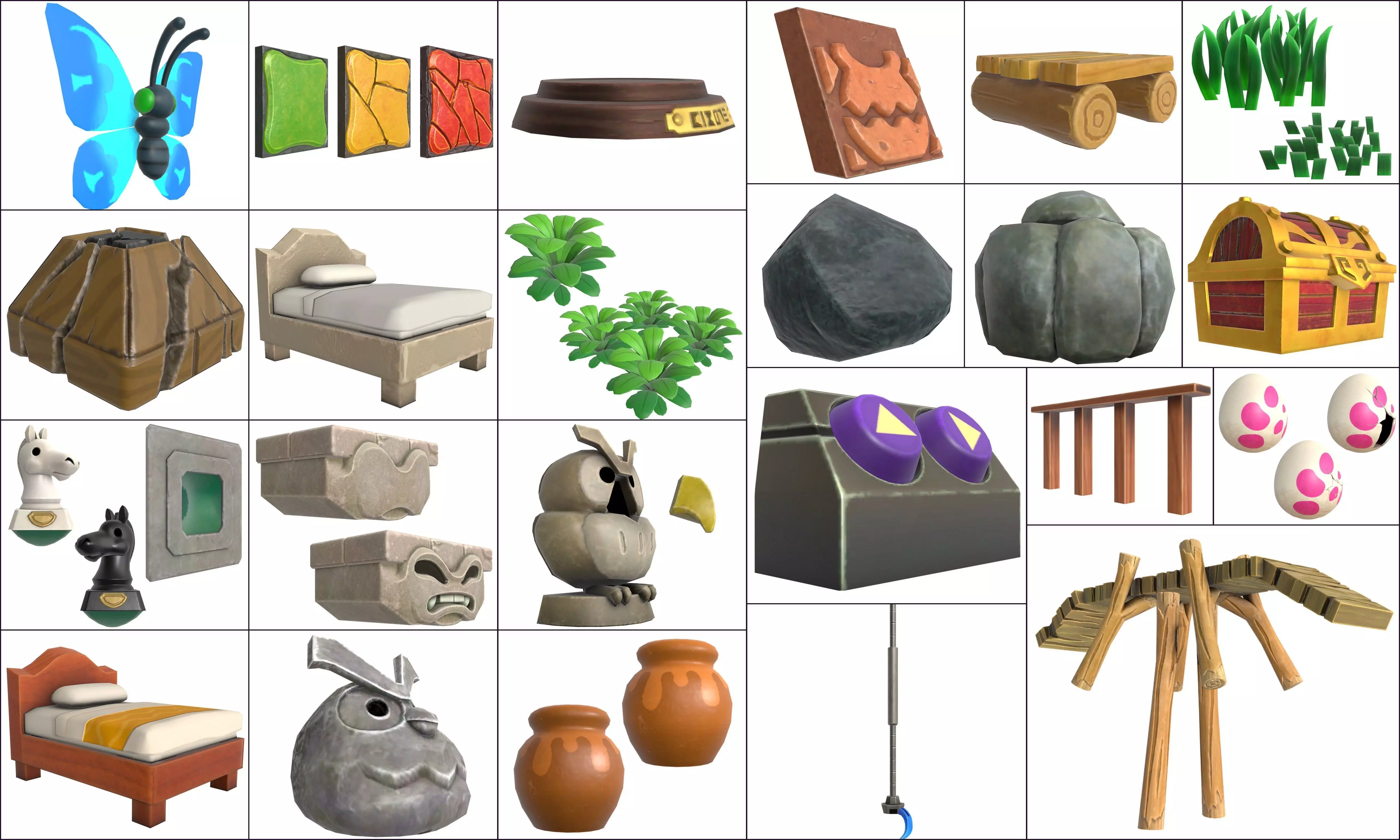 Cartoon - Objects Low-poly 3D model_0