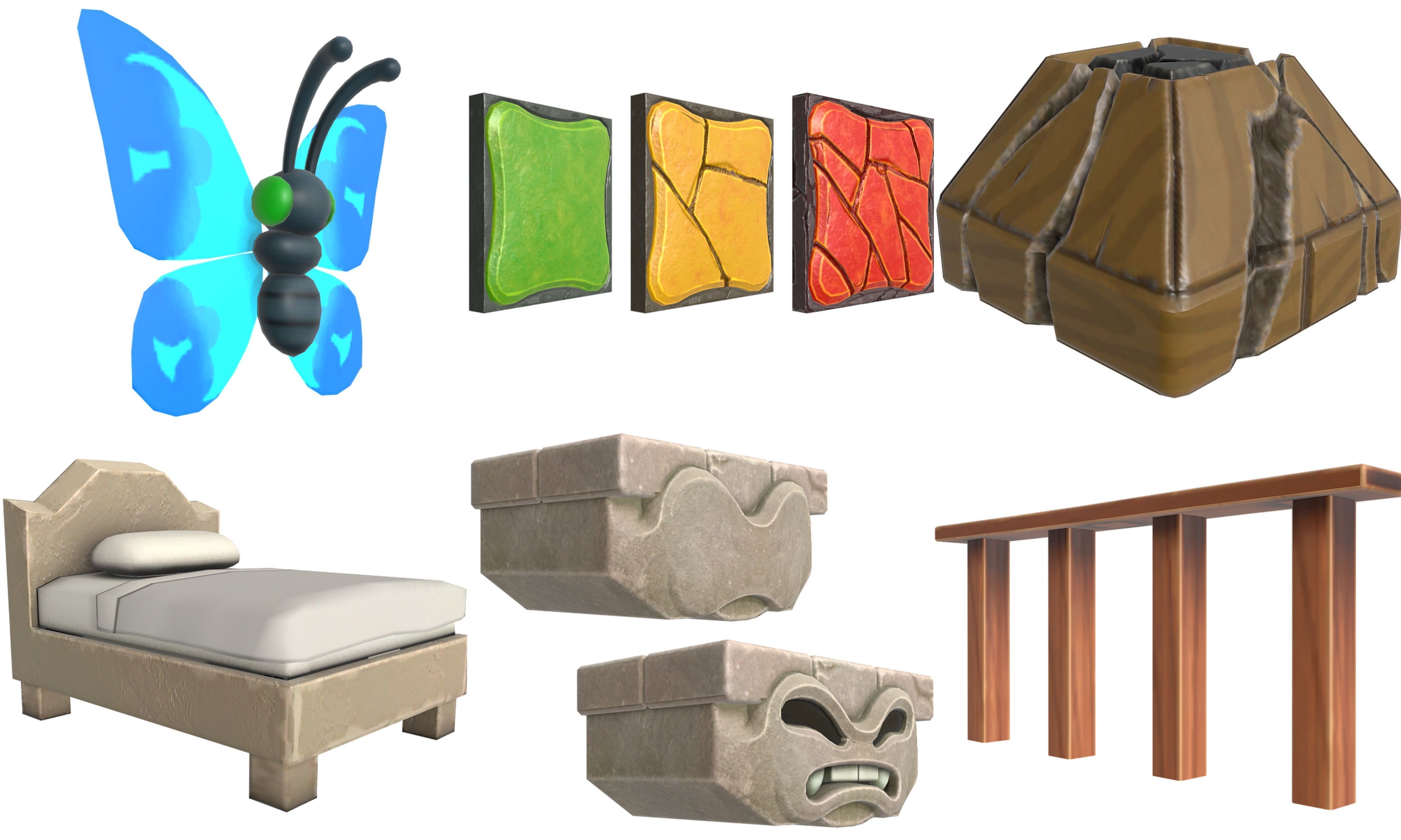 Cartoon - Objects Low-poly 3D model_1