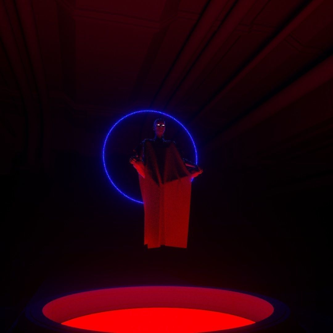 man meditation 3D model_1