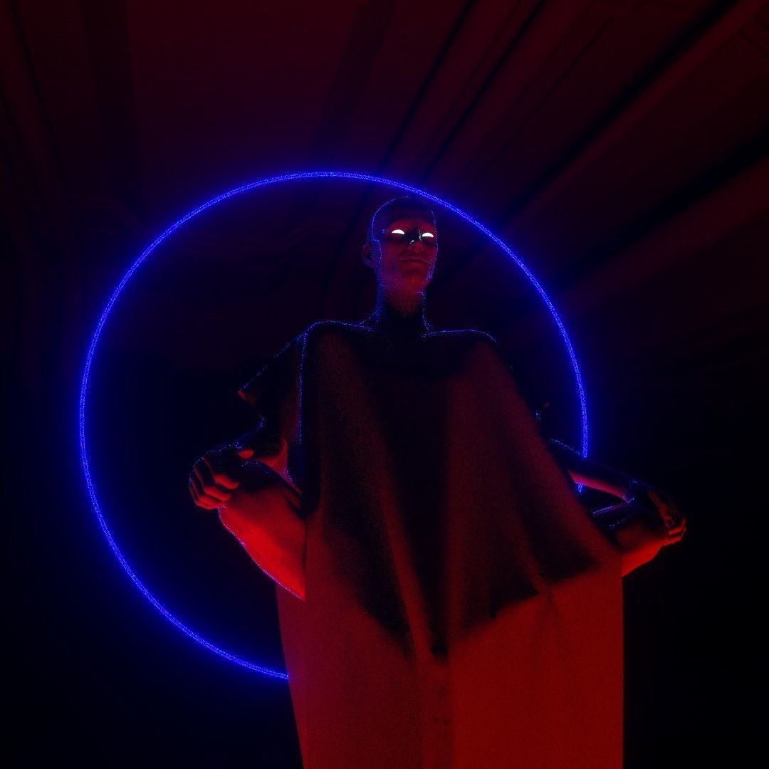 man meditation 3D model_2