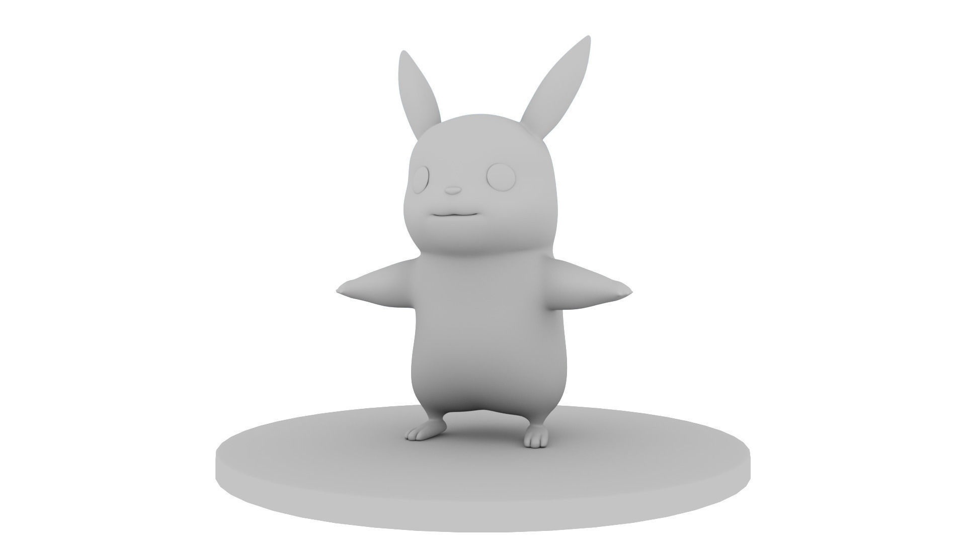 Pikachu Pokemon Low-poly 3D model_7
