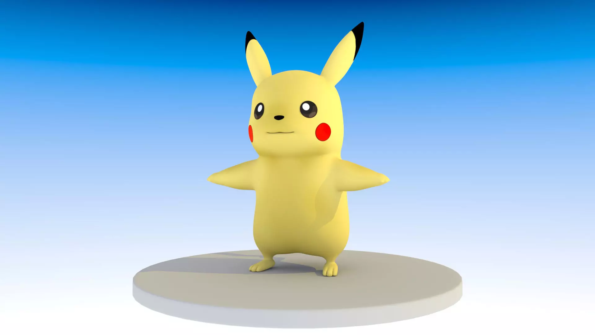 Pikachu Pokemon Low-poly 3D model_0