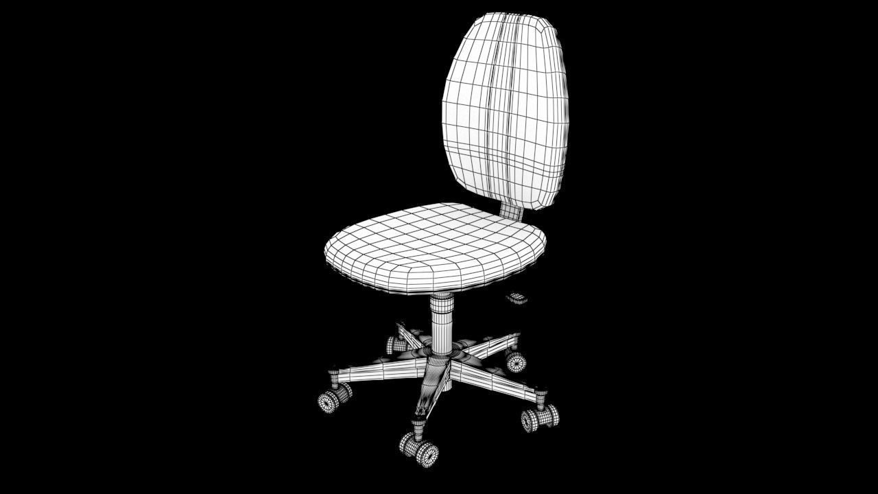 chair 3d model office Low-poly 3D model_3