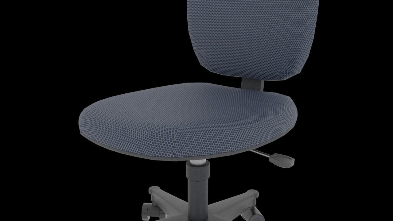 chair 3d model office Low-poly 3D model_1