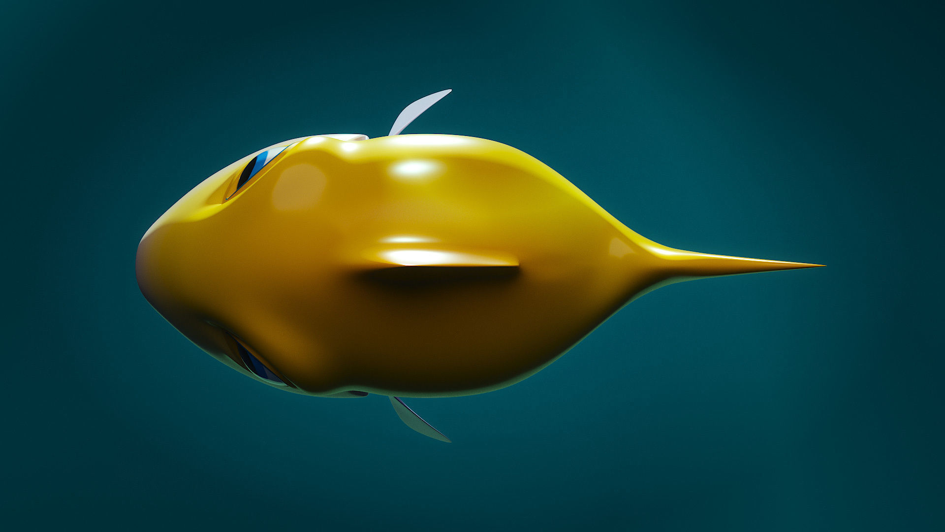 Small Fish Animated Low-poly 3D model_5