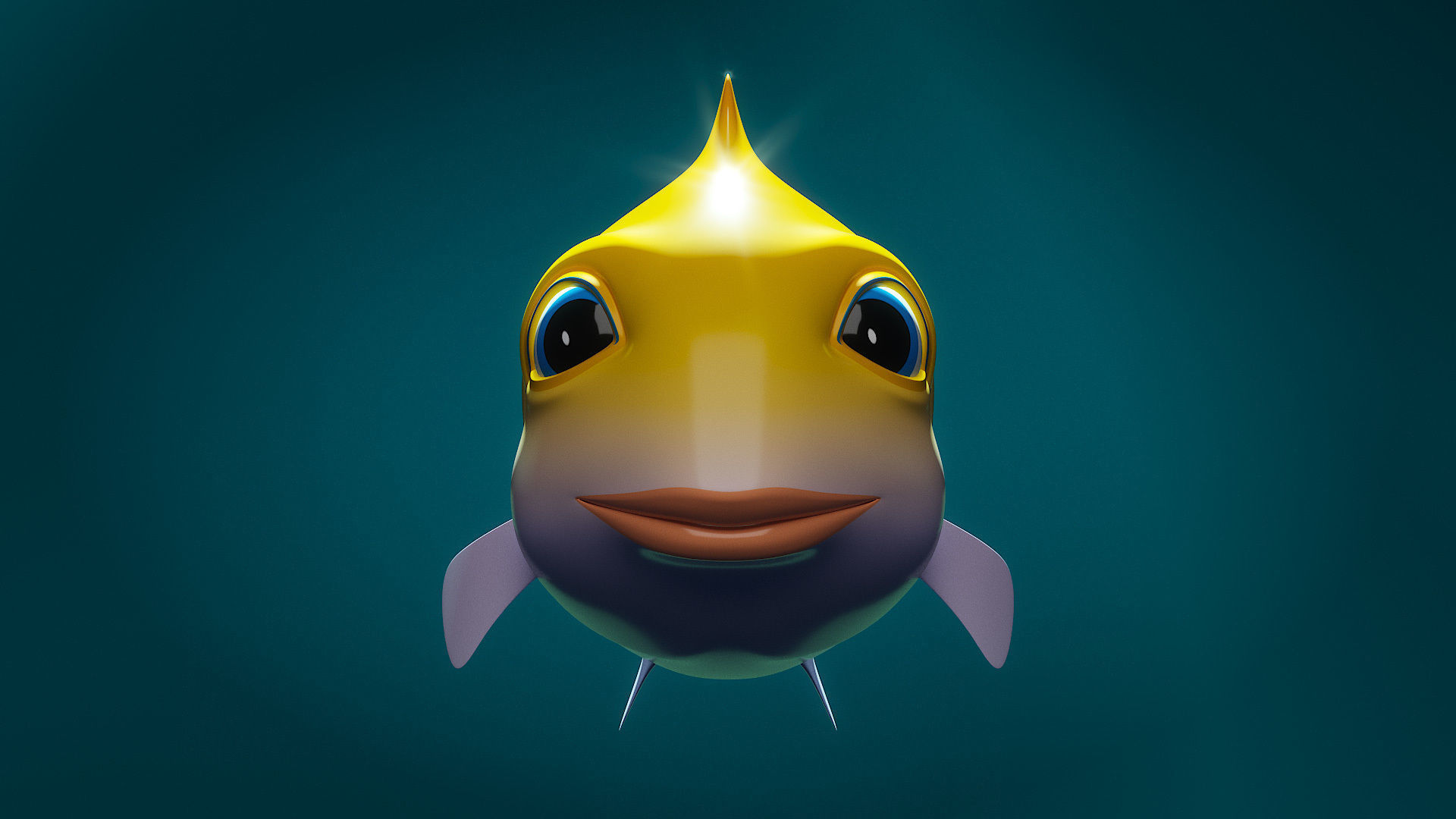 Small Fish Animated Low-poly 3D model_4