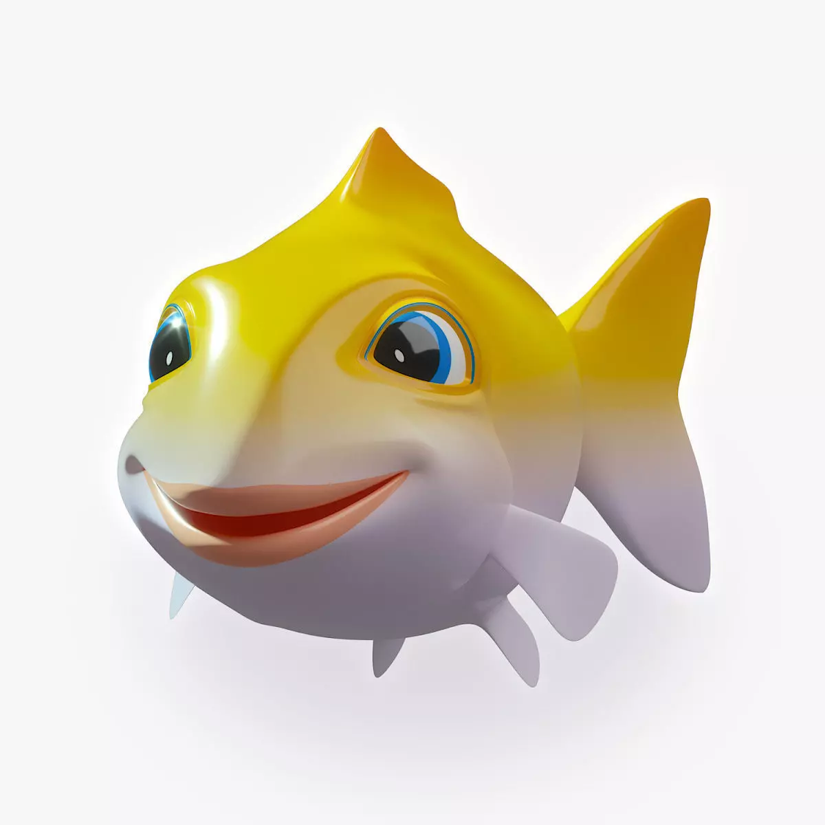 Small Fish Animated Low-poly 3D model_0