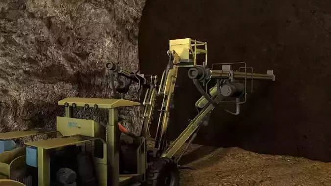Tunnel drilling process 3D model