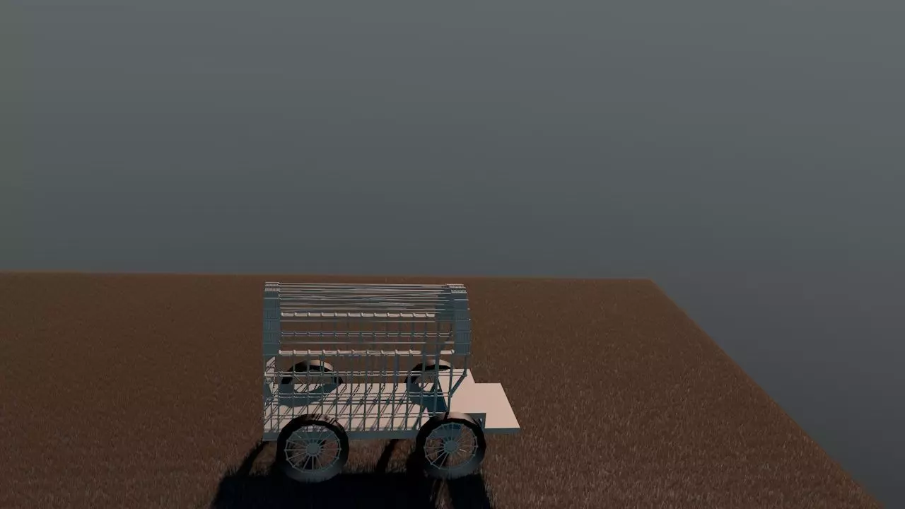 cart with large wheels Free 3D print model