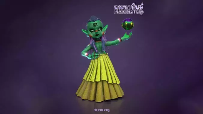 Character design is based on the Thai ghost plai