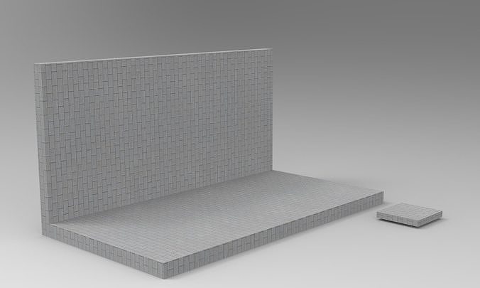 Texture PBR 4K wall with box in middle Texture