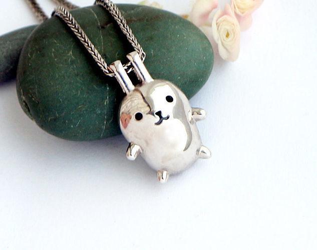 Rabbit pendant - STL file - Download jewelry model 3D print model