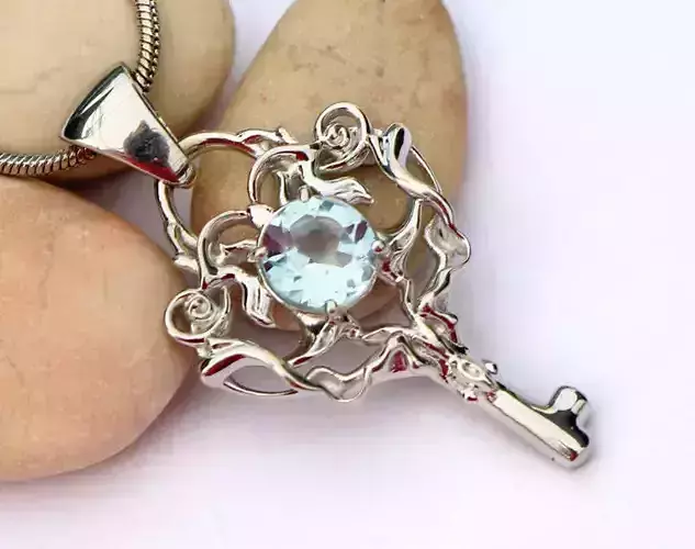 Key pendant necklace stl file - 3D model - STL and OBJ