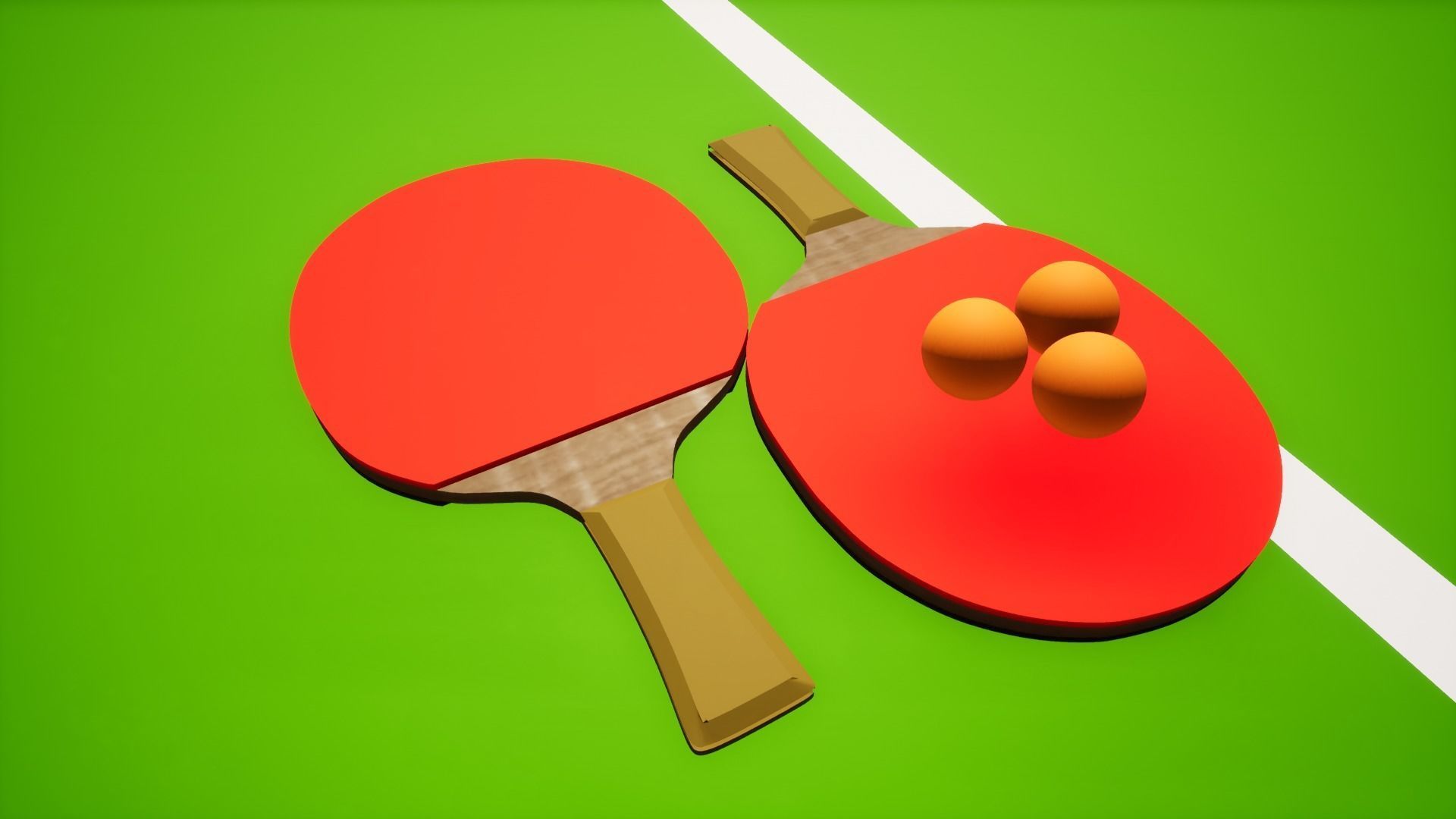 table tennis 3D model_3