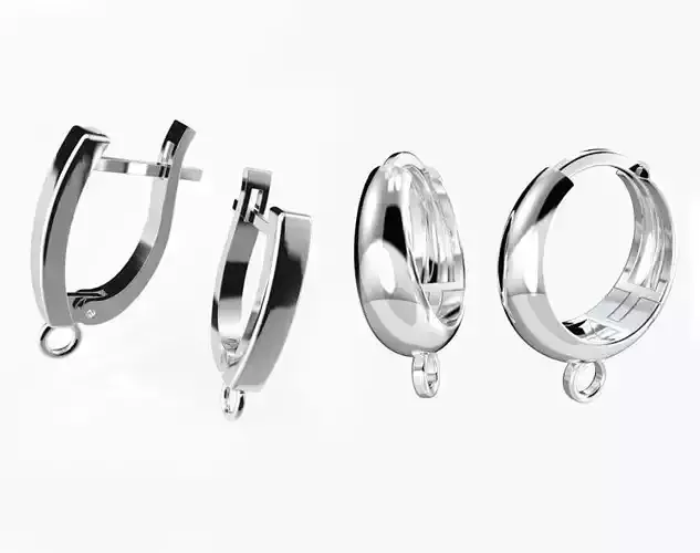 Hoop earrings findings for adding dangling elements
