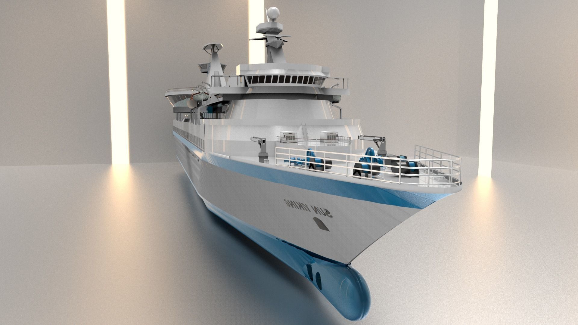 Cruise Ship Royal caribbean Sun Viking 3D model_8