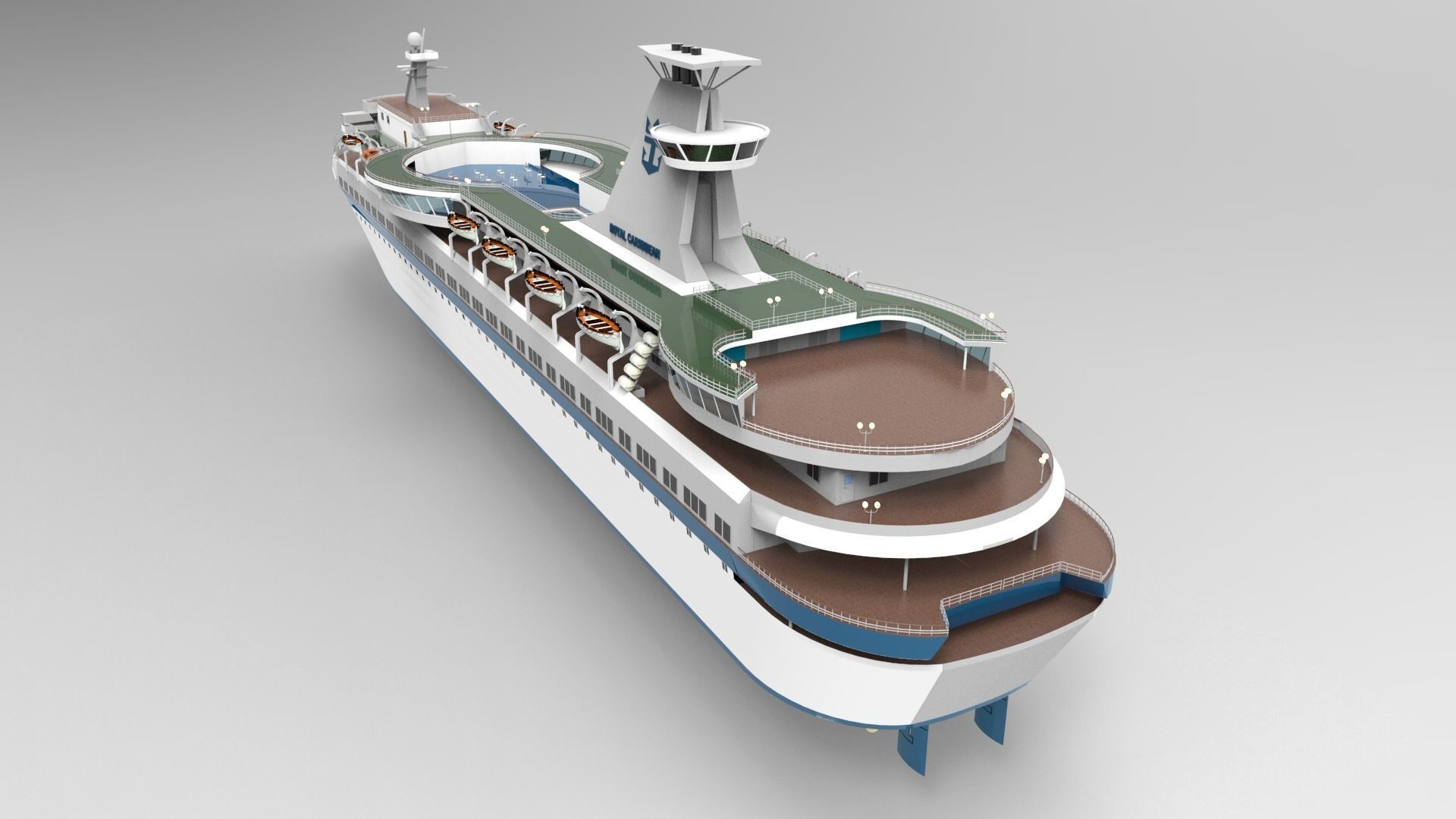 Cruise Ship Royal caribbean Sun Viking 3D model_11