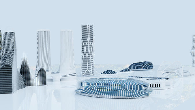 Sci-fi Architecture 3D model 3