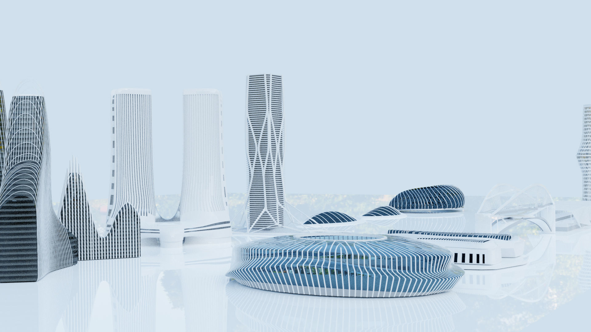 Sci-fi Architecture 3D model_2