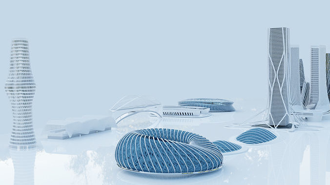 Sci-fi Architecture 3D model 4