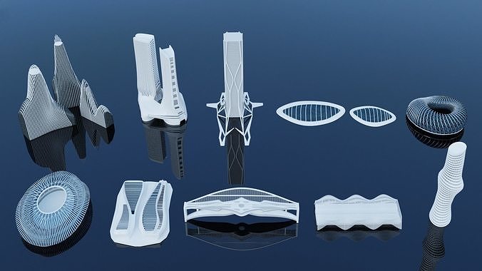 Sci-fi Architecture 3D model 2