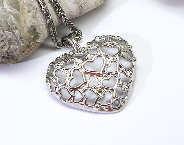 Heart pendant model for printing 3D print model