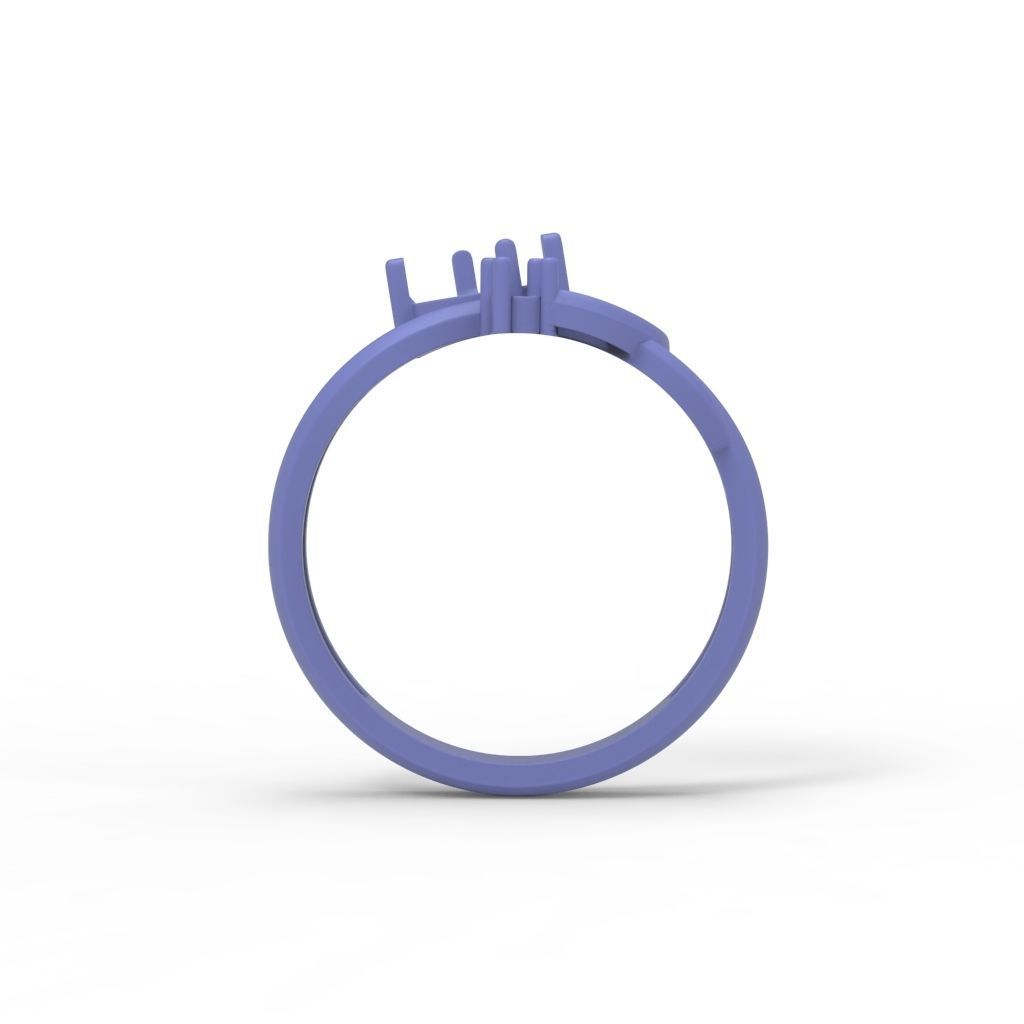 Women ring with gems 3dm stl 3D print model_22