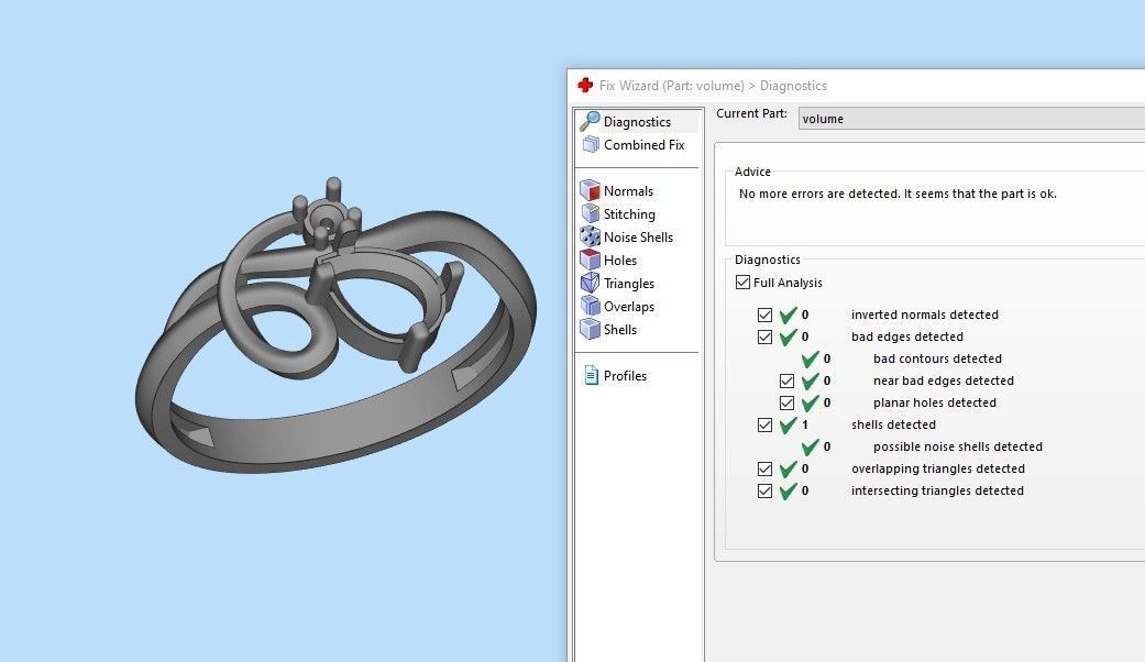 Women ring with gems 3dm stl 3D print model_10
